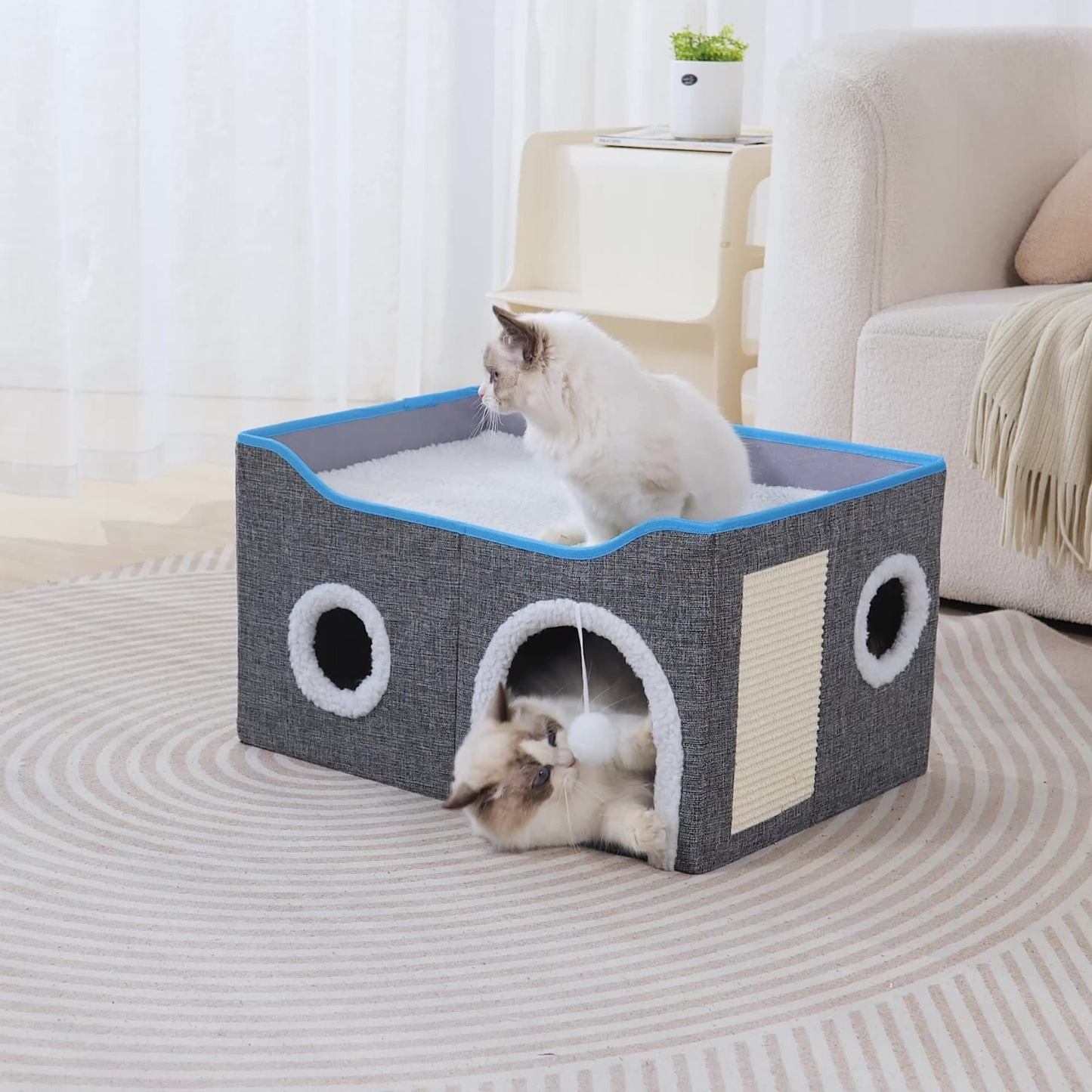 Cat Cube House | Cat House with Lounge Bed