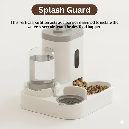 موزع طعام وماء للقطط يعمل بالجاذبية