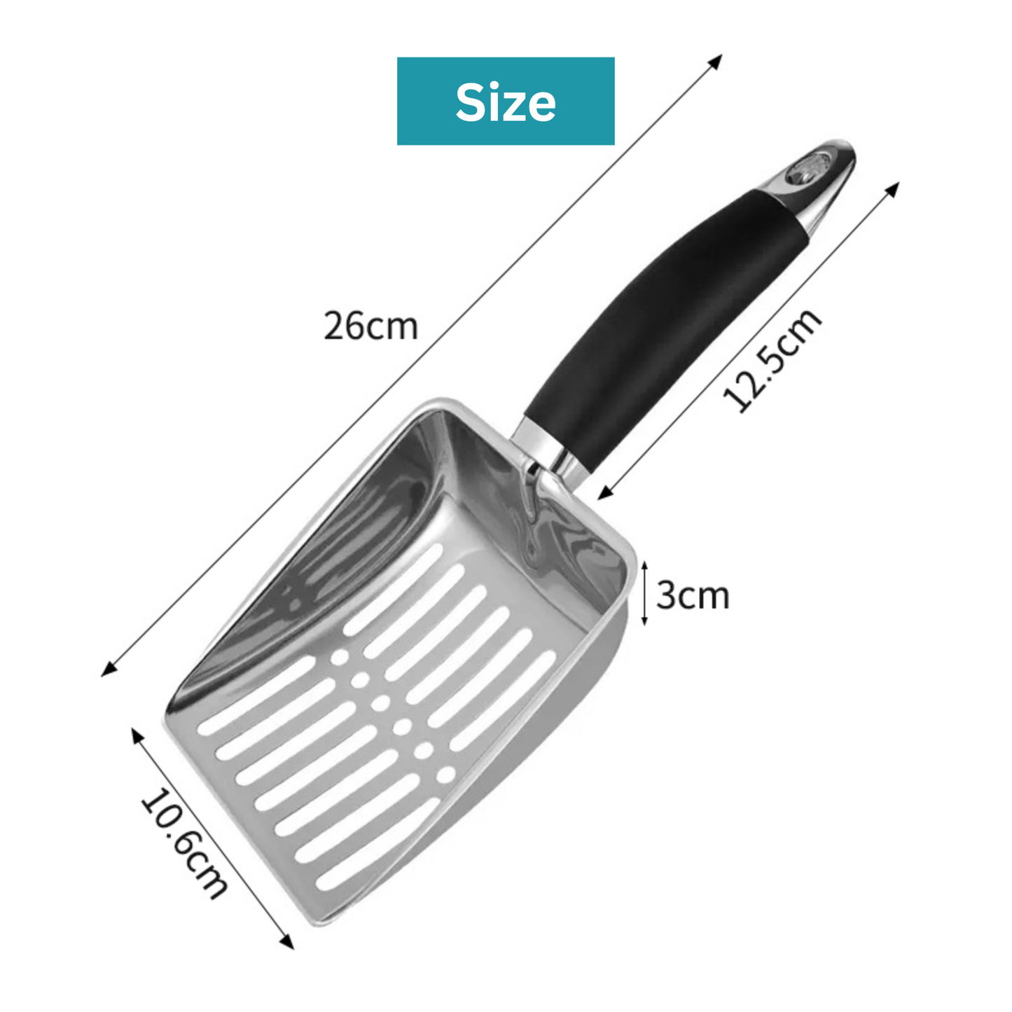 Steel Litter Scoop | Stainless Steel Litter Shovel