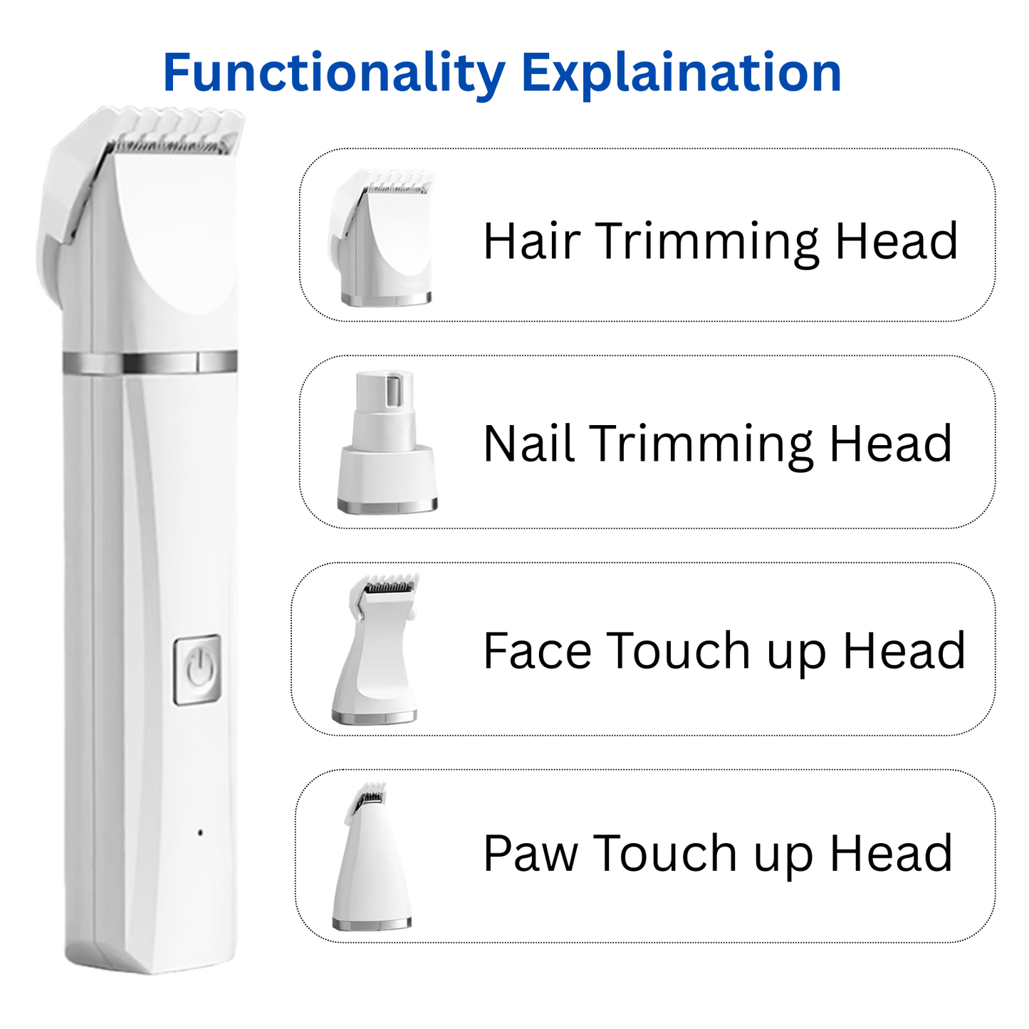Pet Hair and Nail Trimmer | All-in-one Pet Grooming Kit