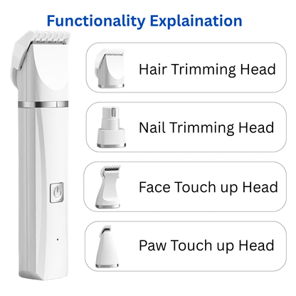 Pet Hair and Nail Trimmer | All-in-one Pet Grooming Kit
