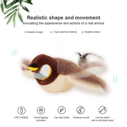 Flapping Bird Cat Toy |  Interactive Bird Toy for Cats