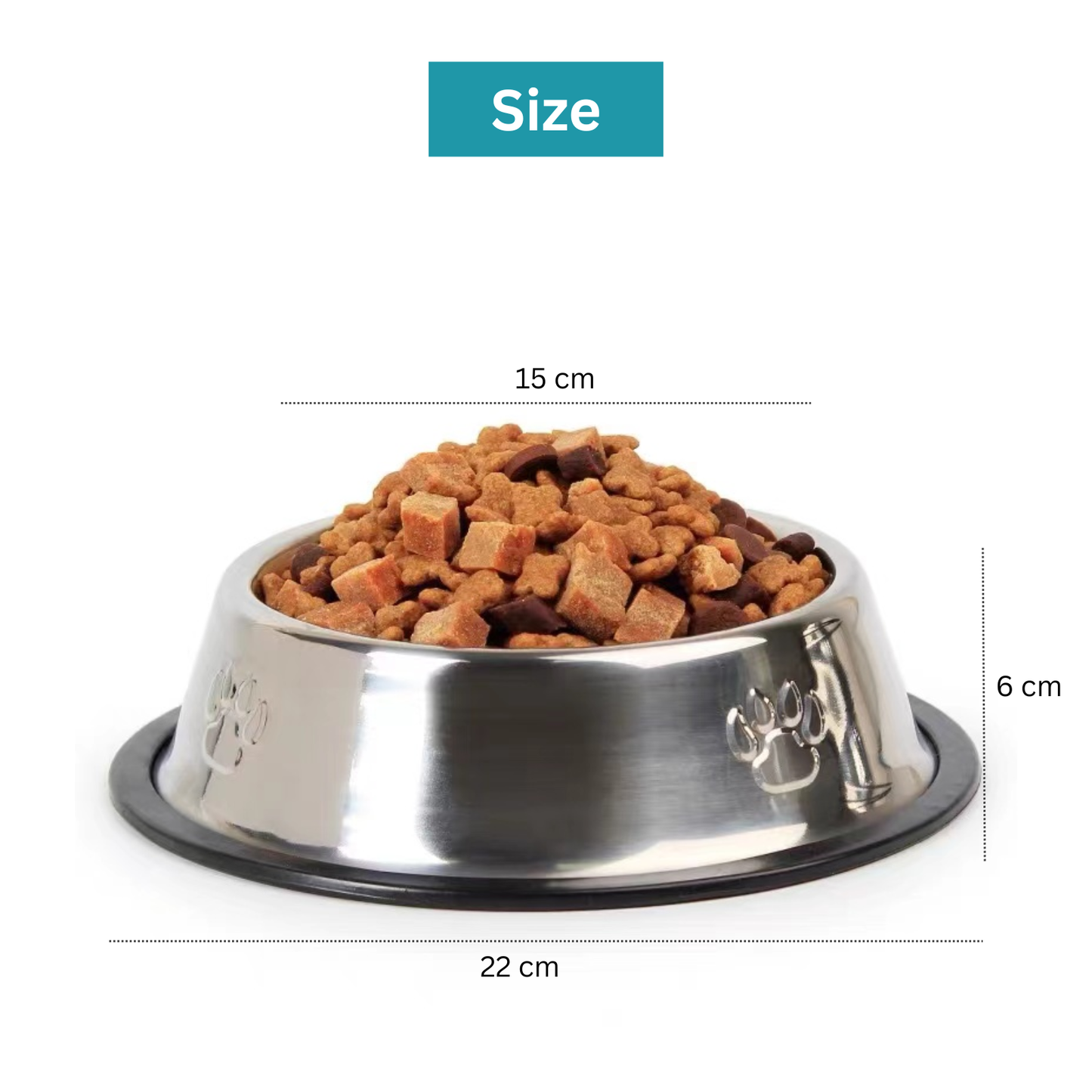 Steel Cat Bowls - Pack of 2 | Stainless Steel Pet Bowls