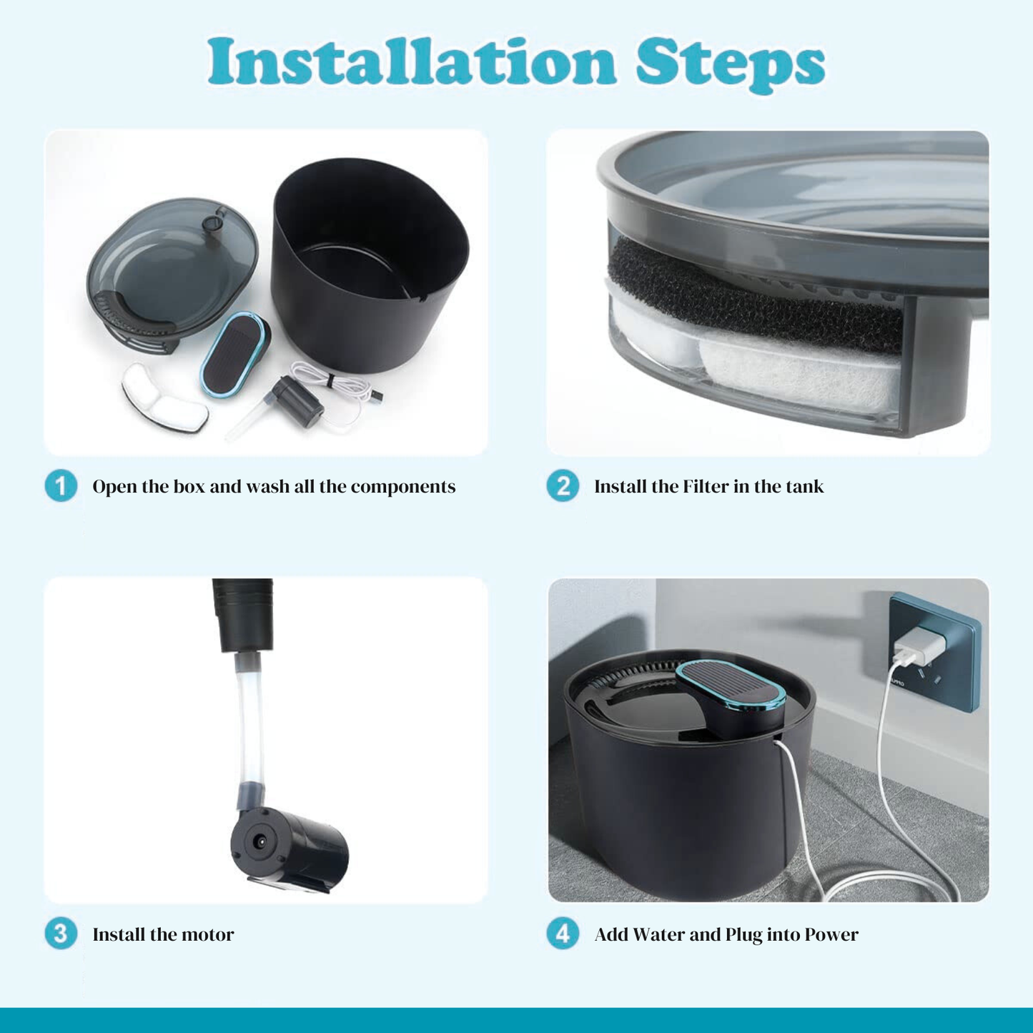 نافورة مياه للقطط | نافورة ترطيب للقطط سعة 3 لترات