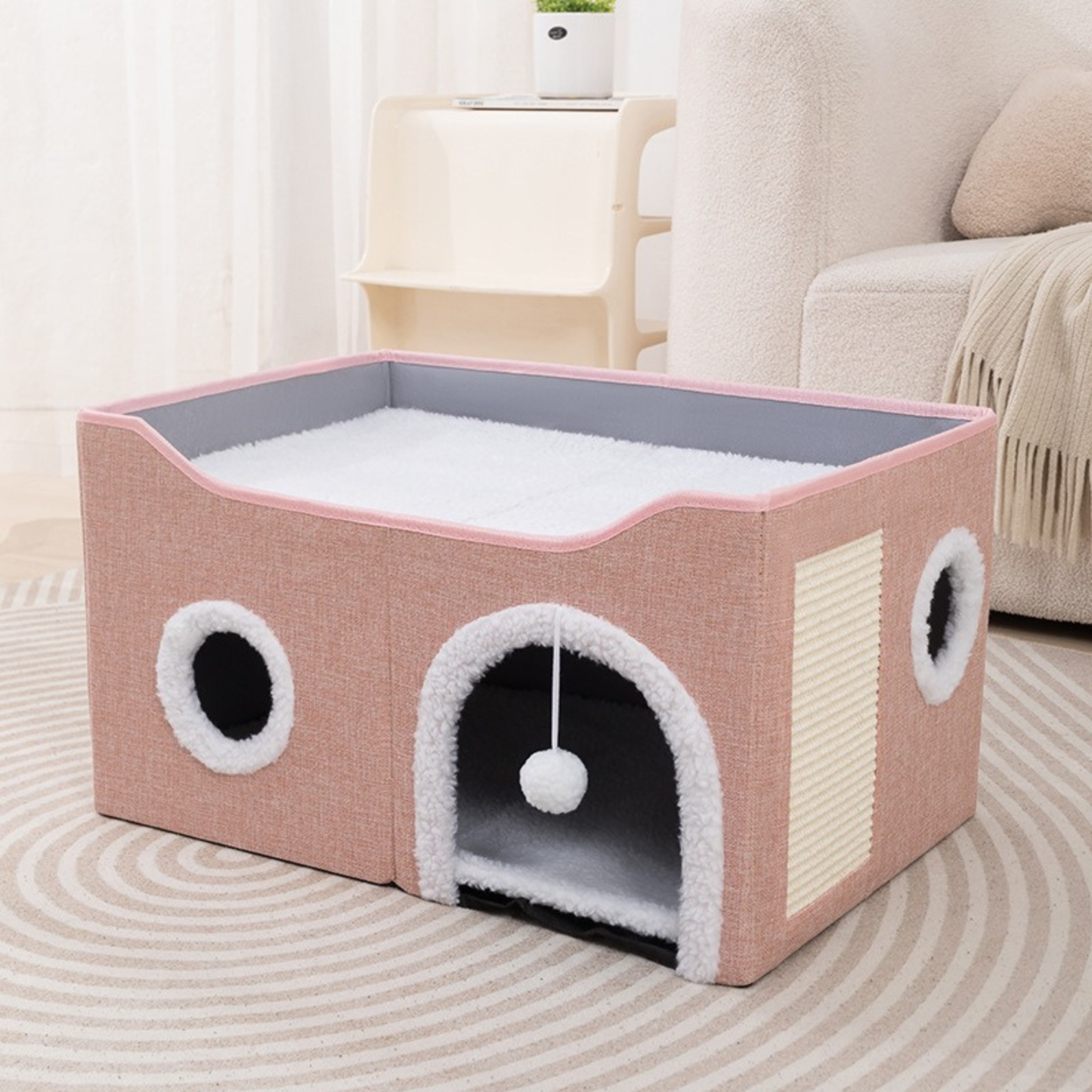 Large-Pink Cat House