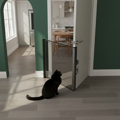 Black Pet Gate, Cat Safety Barrier