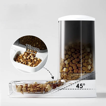 موزع طعام وماء للحيوانات الأليفة | وحدة تغذية تعمل بالجاذبية