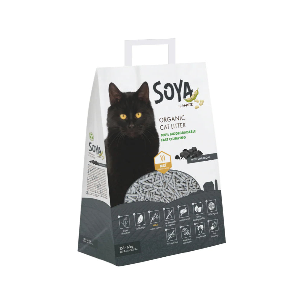 M-Pets Soya Cat Litter | Charcoal