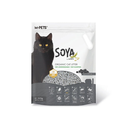 M-Pets Soya Cat Litter | Charcoal